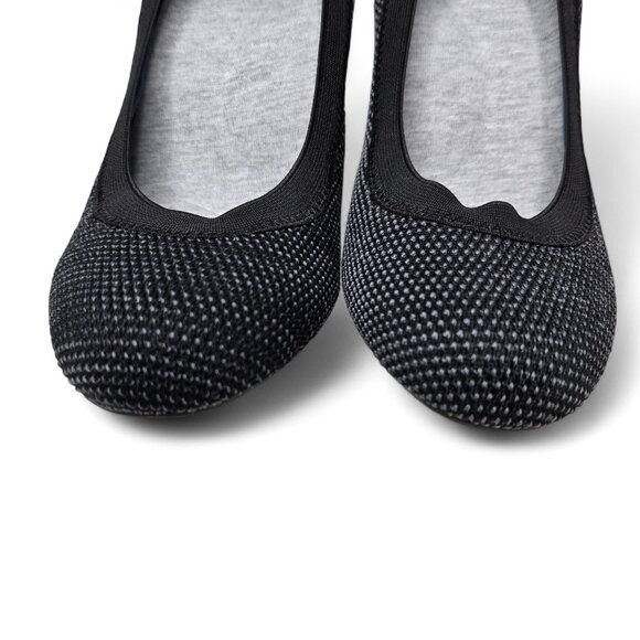 Betabrand Late to the Gate Knit Pumps Women Black Grey Memory Foam Insole Cozy 8 - Picture 7 of 8
